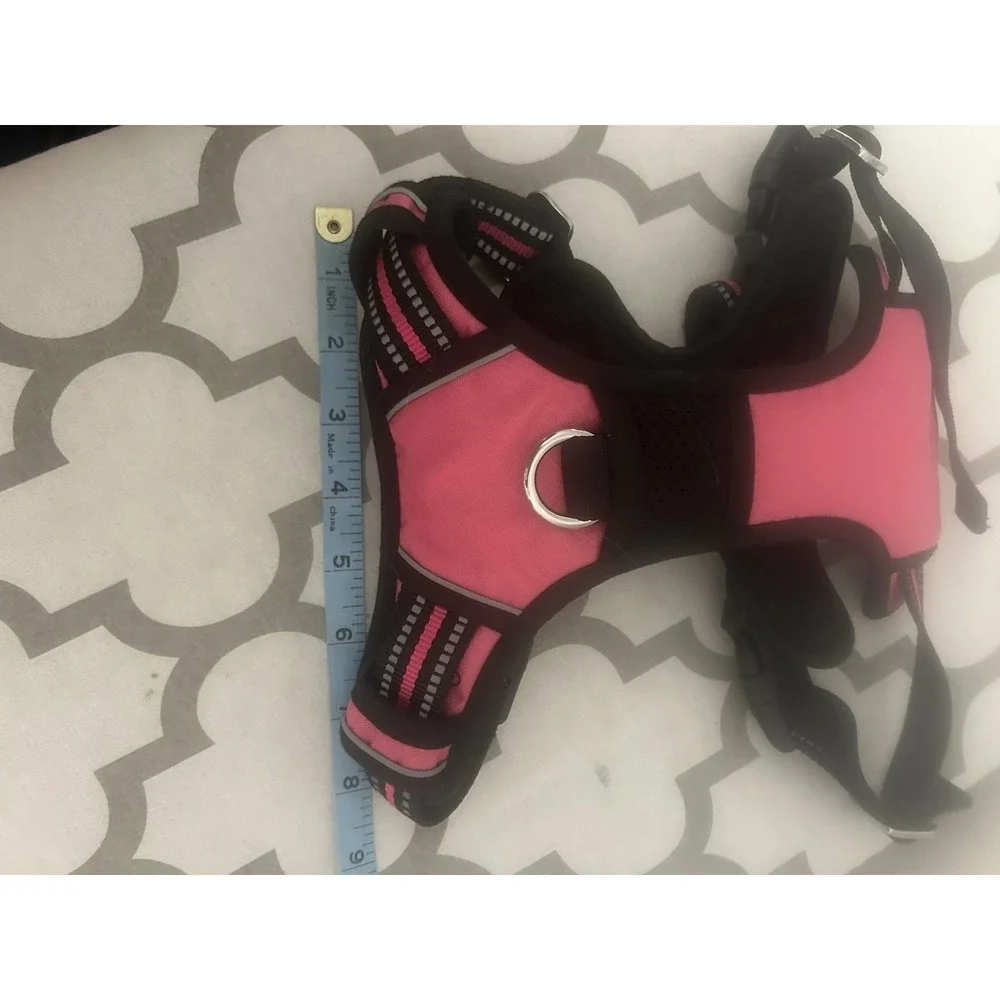RabbitGoo Classic NO-Pull Dog Harness Size Medium in Pink and Black PB-5